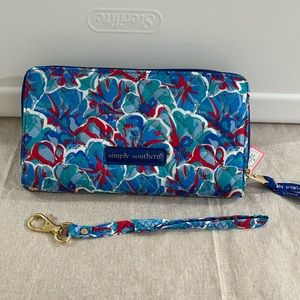 QUILTED WRISTLET PHONE WALLET - HIBISCUS - BY SIMPLY SOUTHERN New!